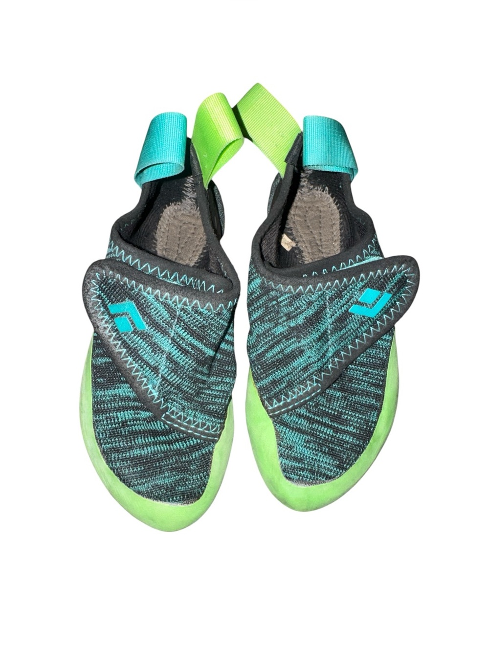Black Diamond Kids Teal & Green US Size 12 Rock Climbing Indoor or Outdoor Shoe
